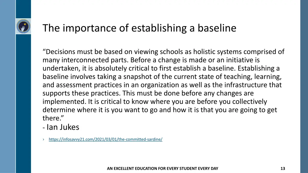 the importance of establishing a baseline