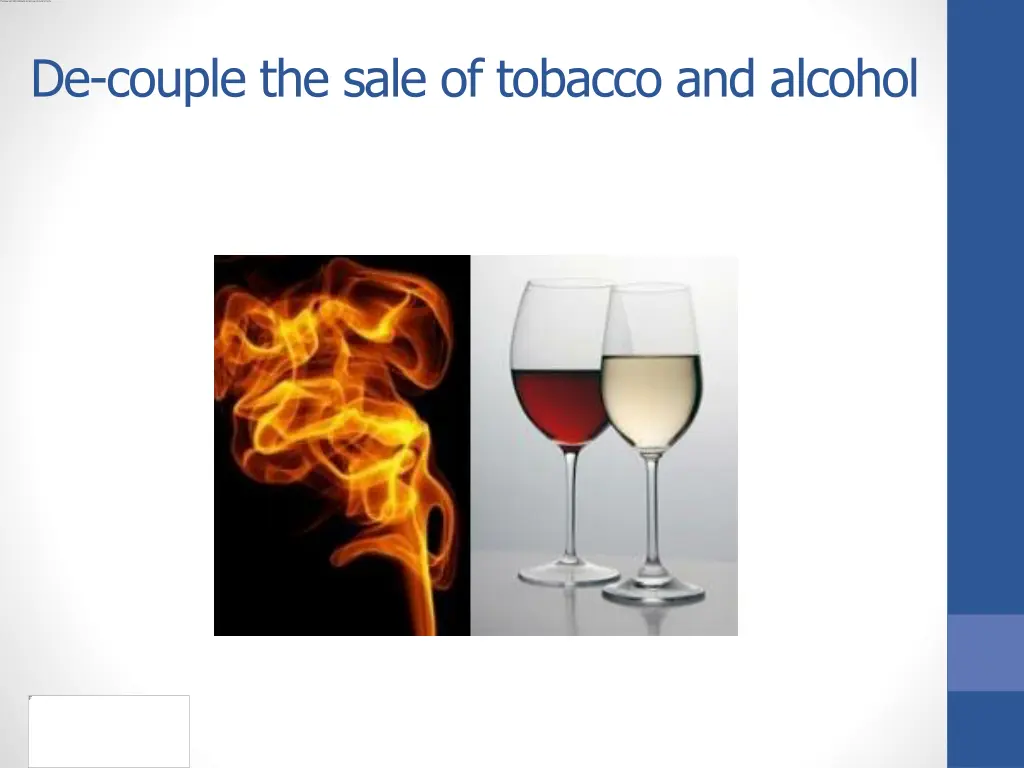 de couple the sale of tobacco and alcohol