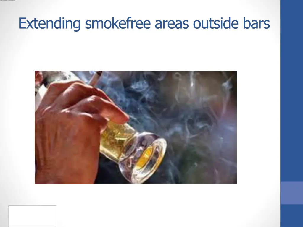 extending smokefree areas outside bars