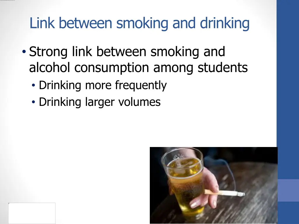 link between smoking and drinking