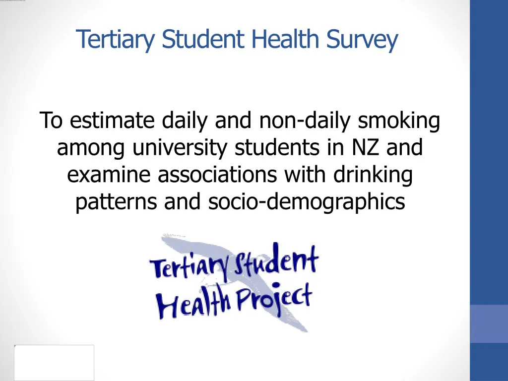 tertiary student health survey