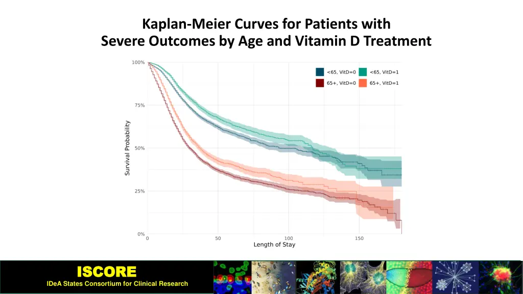 kaplan meier curves for patients with severe