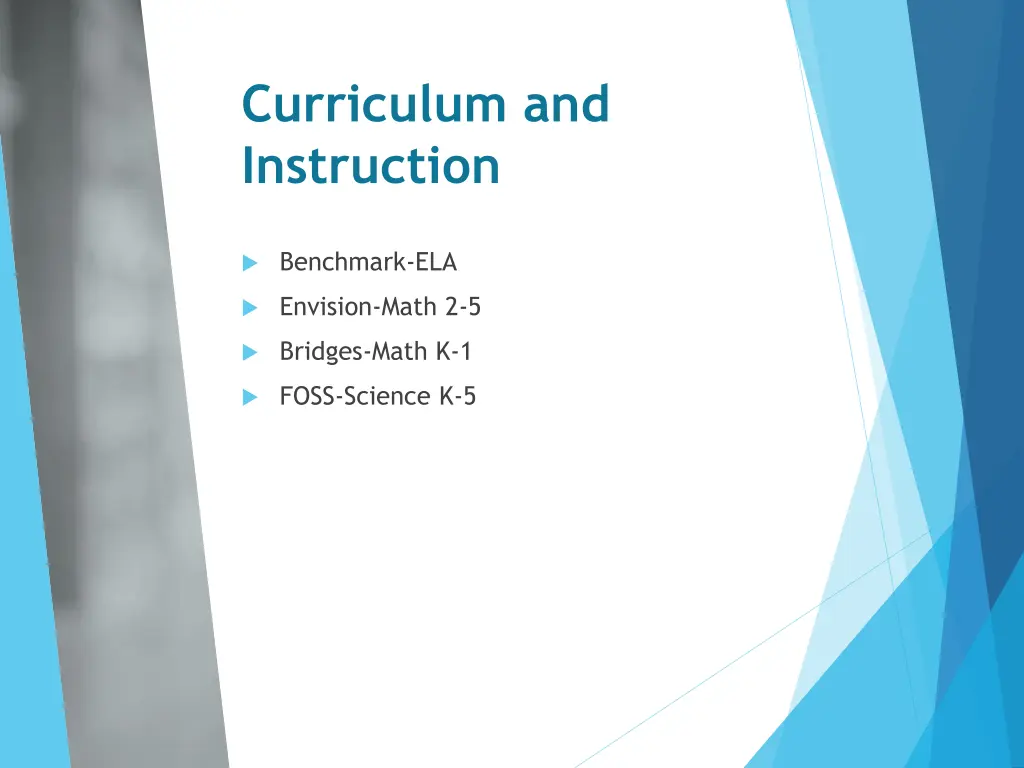 curriculum and instruction