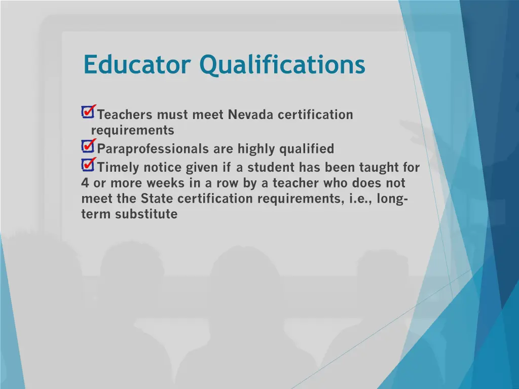 educator qualifications