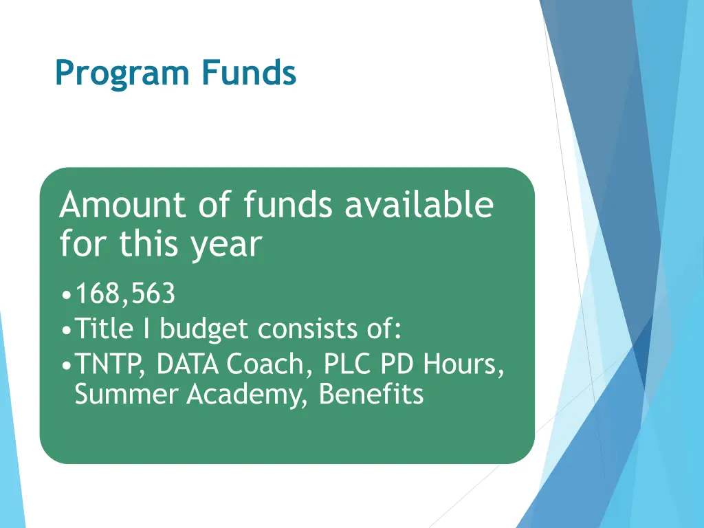 program funds 1