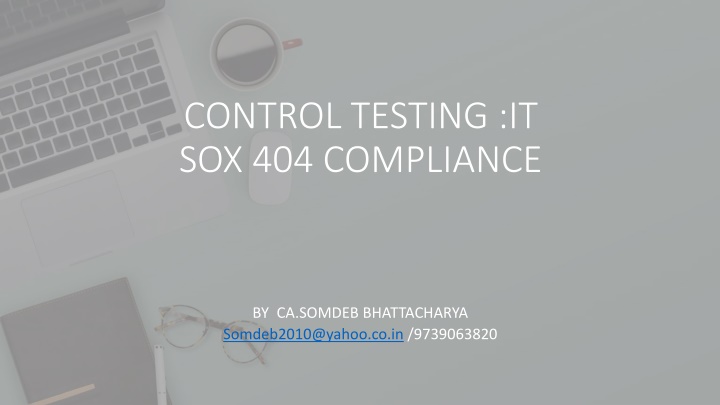 control testing it sox 404 compliance