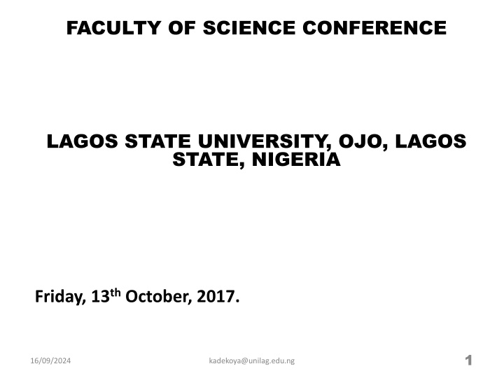 faculty of science conference