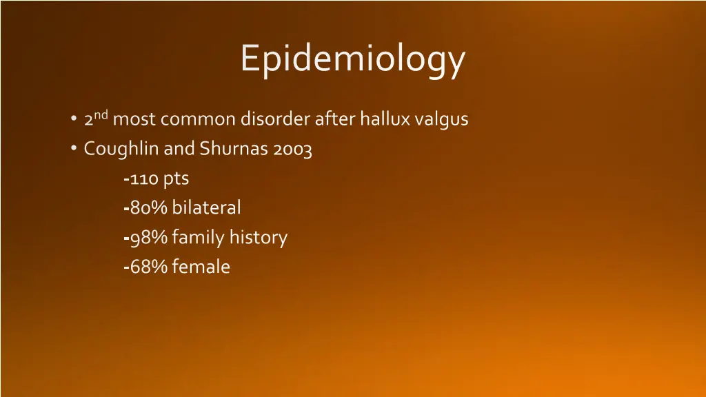 epidemiology