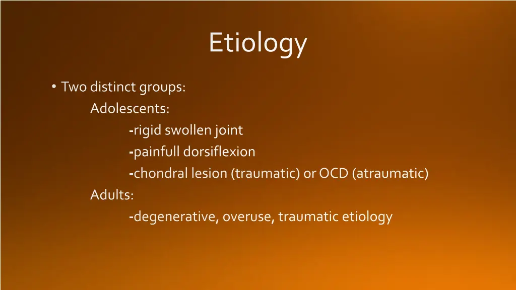 etiology