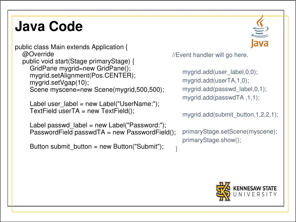 java code 1