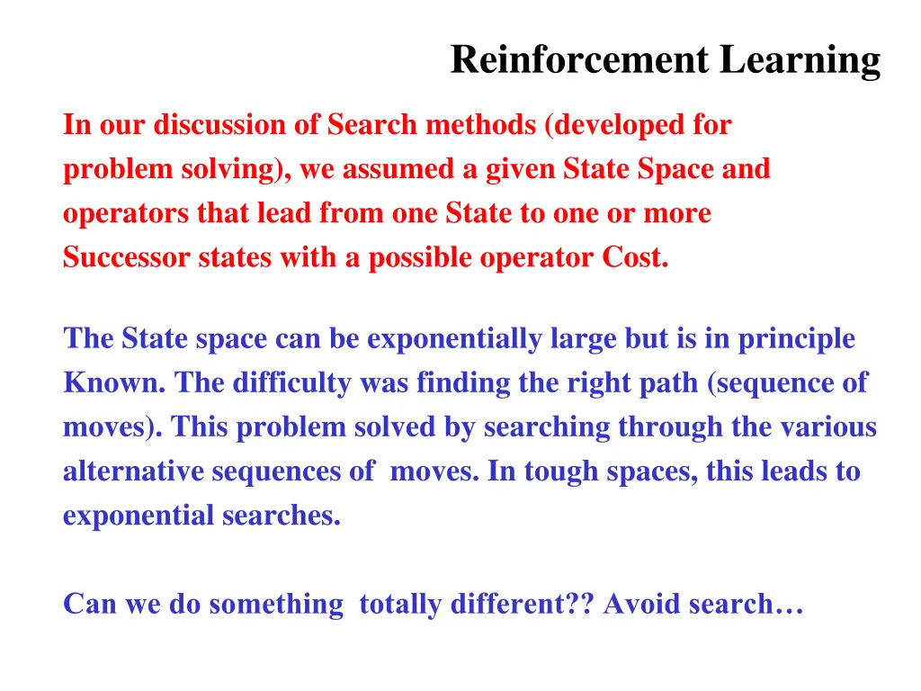 reinforcement learning