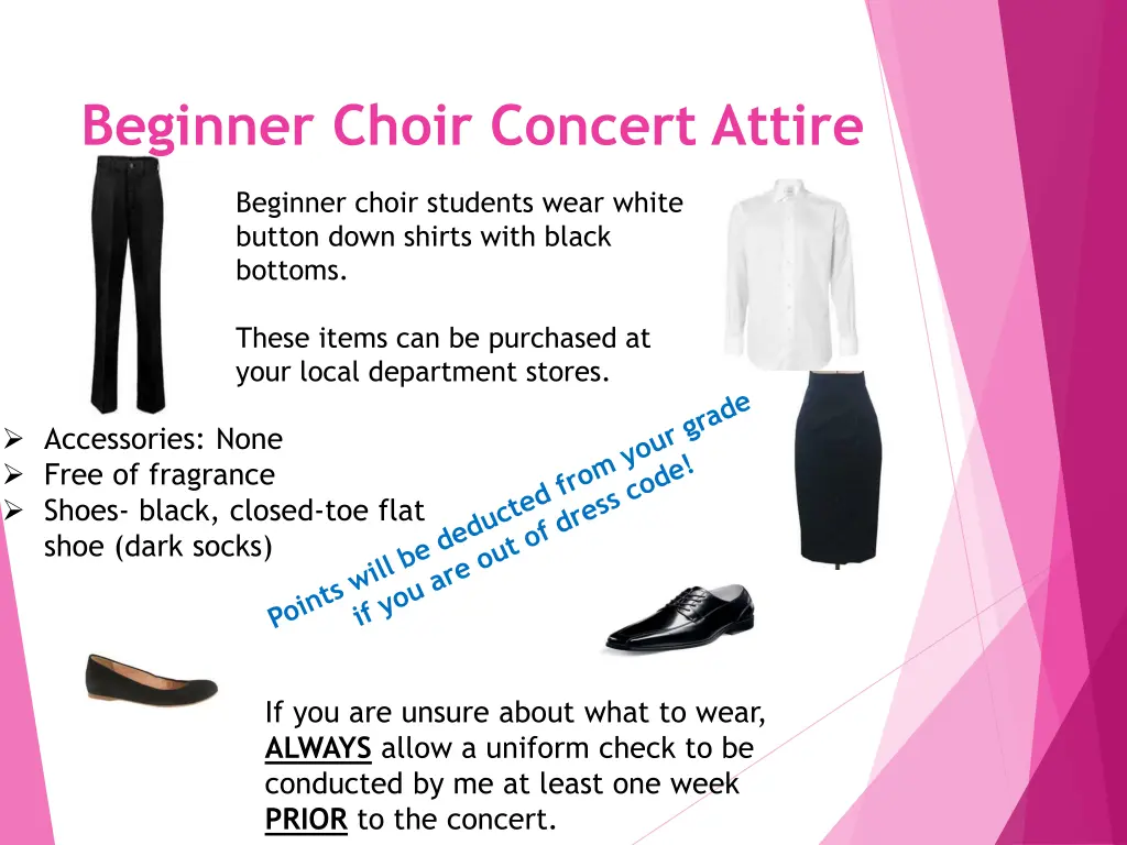 beginner choir concert attire beginner choir