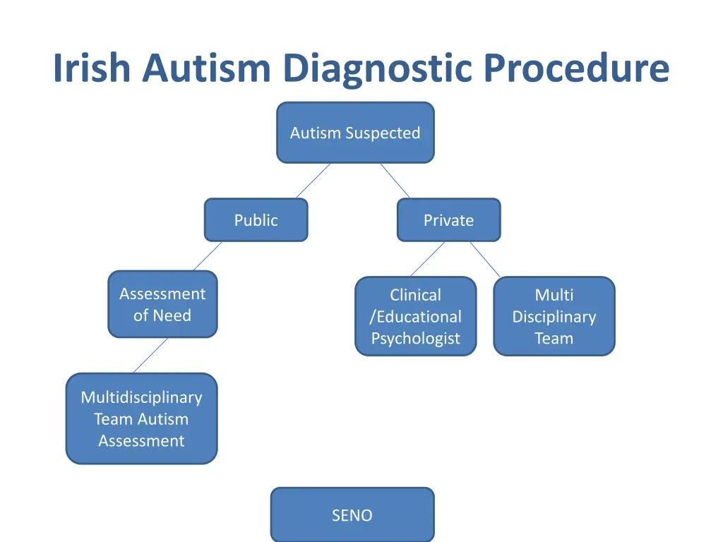 irish autism diagnostic procedure