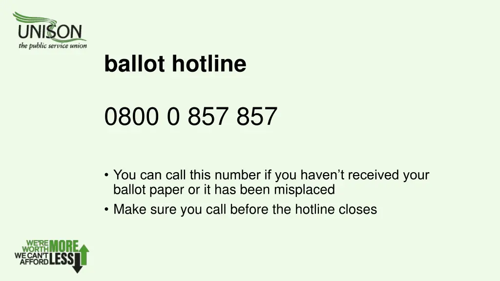 ballot hotline