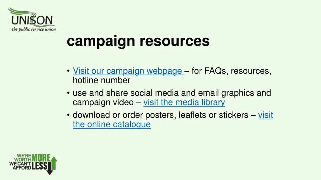 campaign resources