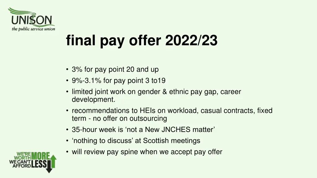 final pay offer 2022 23