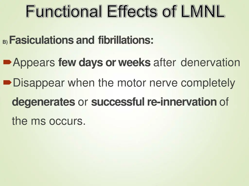 b fasiculations and fibrillations