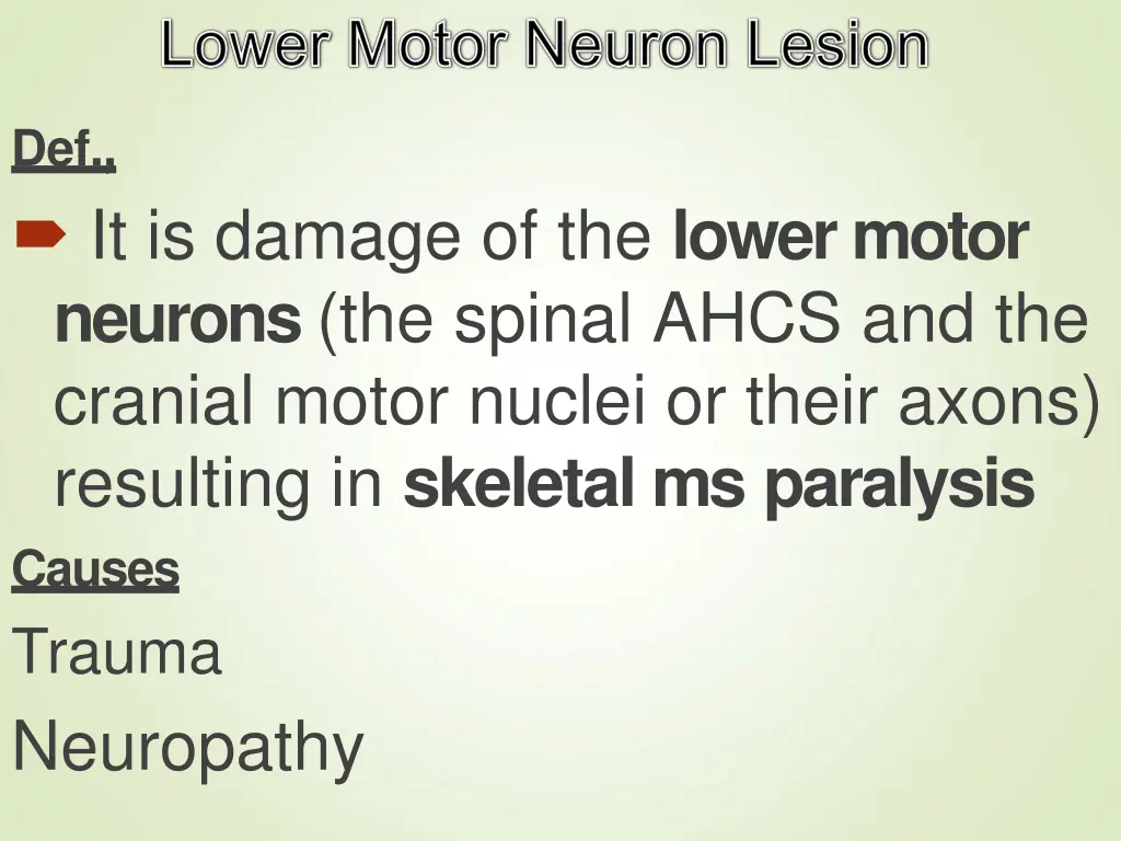 def it is damage of the lower motor neurons