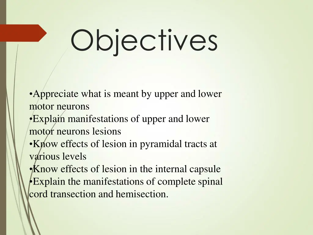 objectives