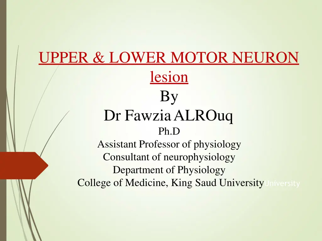 upper lower motor neuron lesion