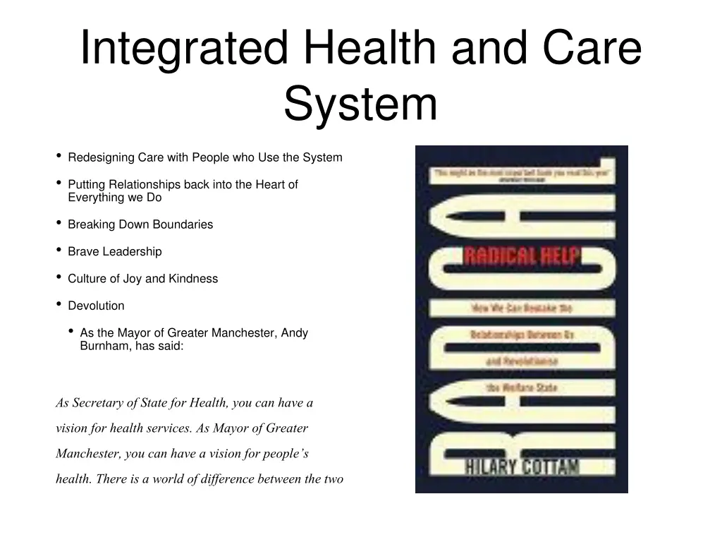 integrated health and care system