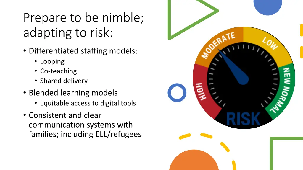 prepare to be nimble adapting to risk