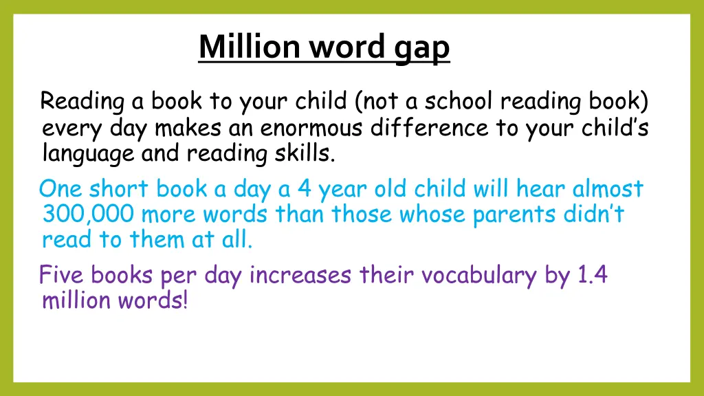 million word gap