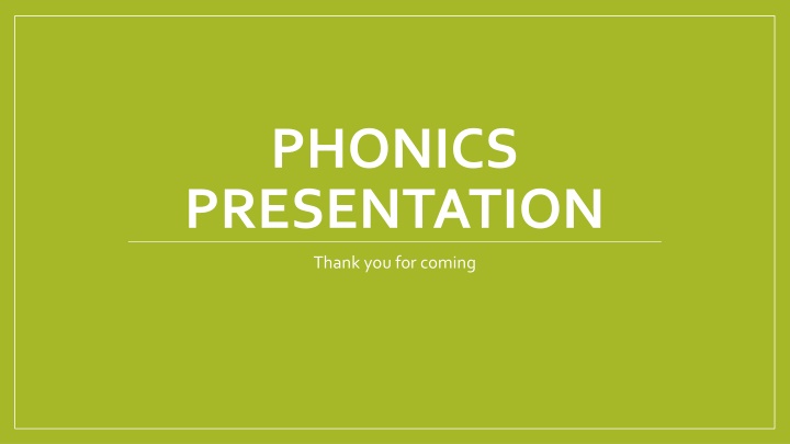 phonics presentation