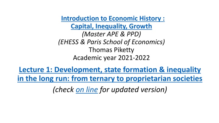 introduction to economic history capital