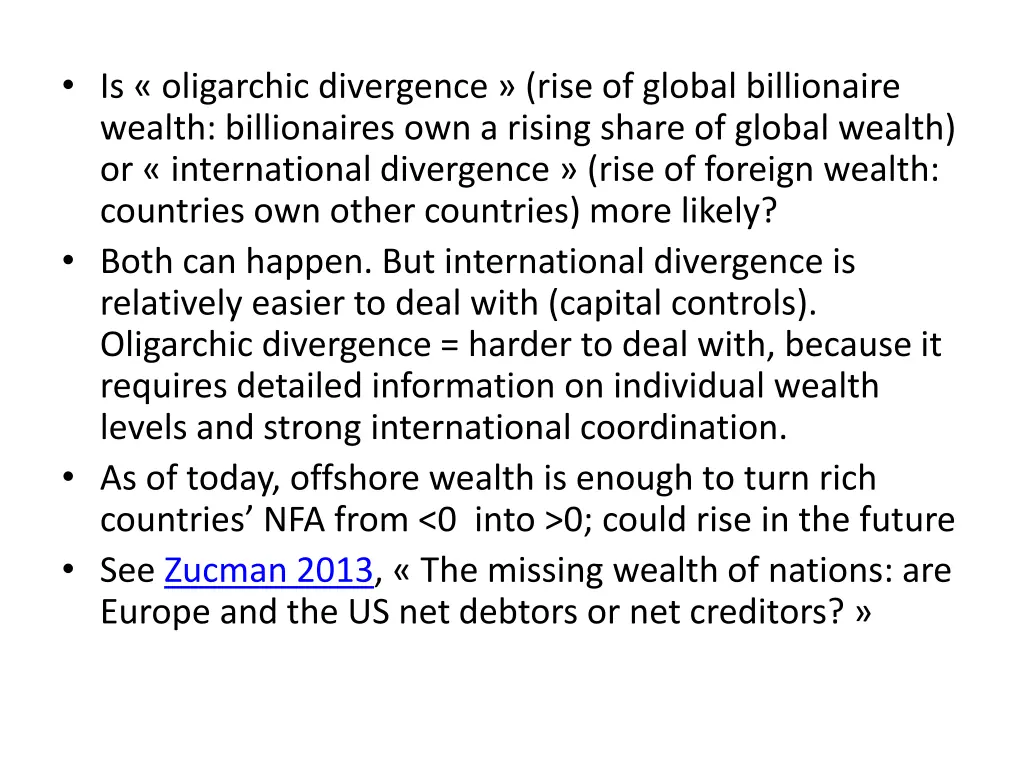 is oligarchic divergence rise of global