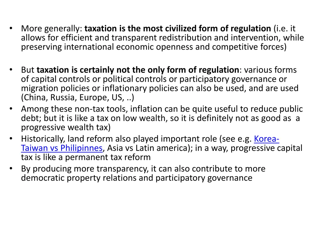 more generally taxation is the most civilized