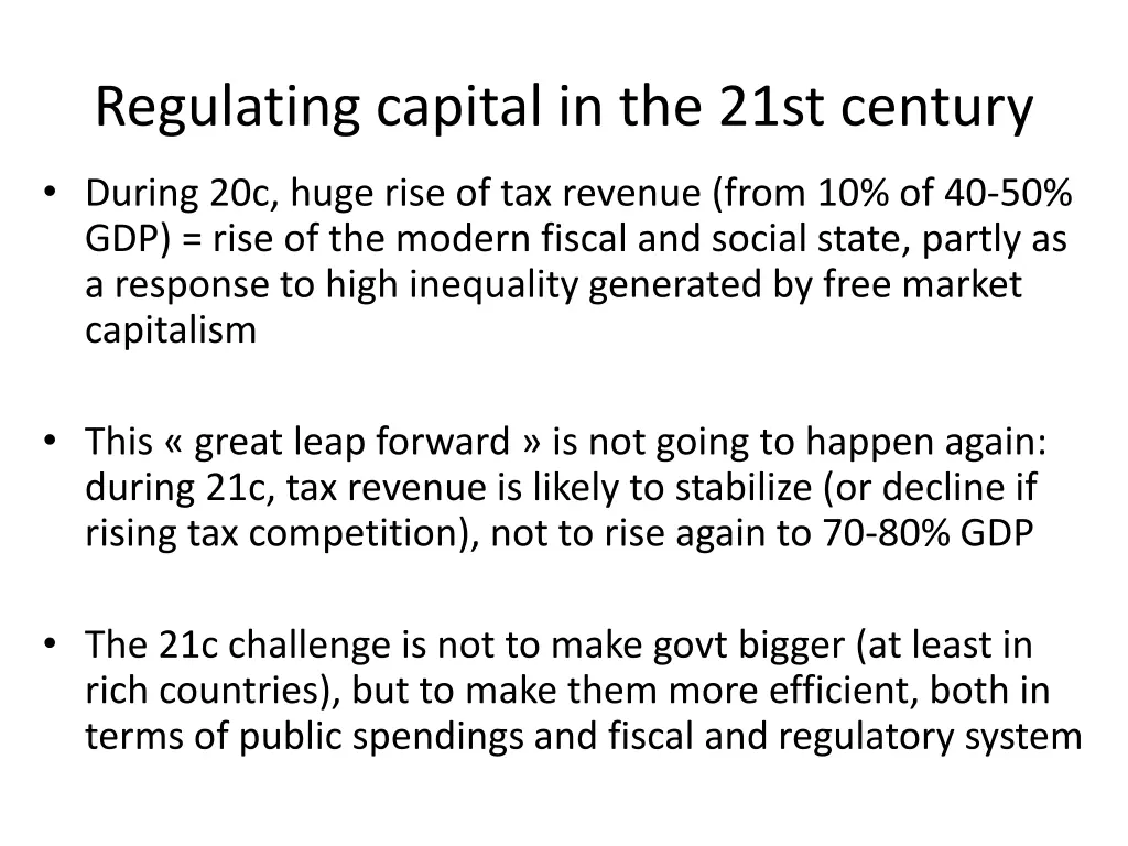 regulating capital in the 21st century