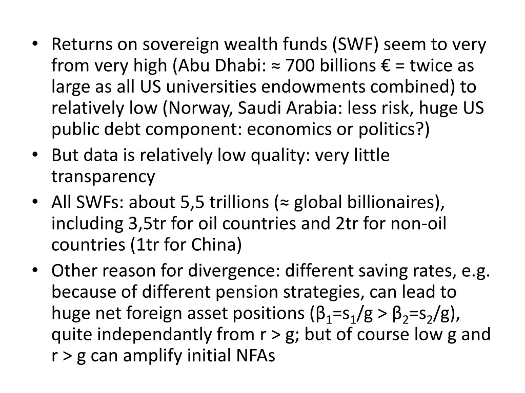 returns on sovereign wealth funds swf seem