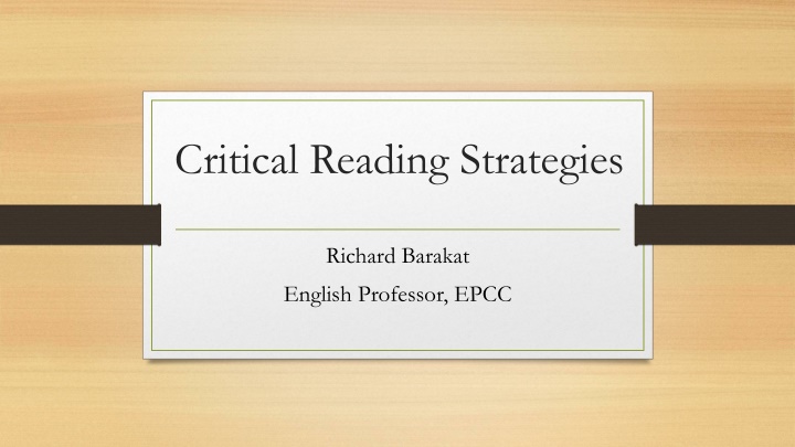 critical reading strategies