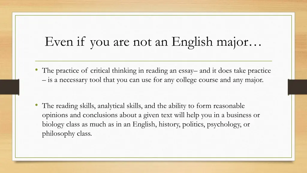 even if you are not an english major