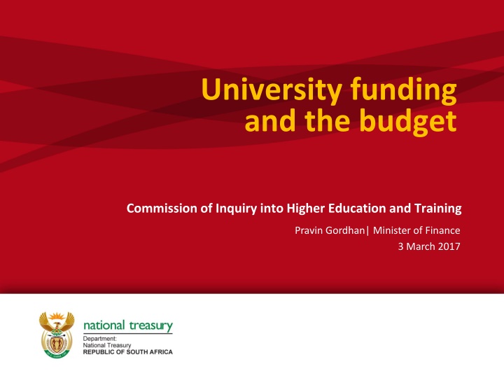 university funding and the budget