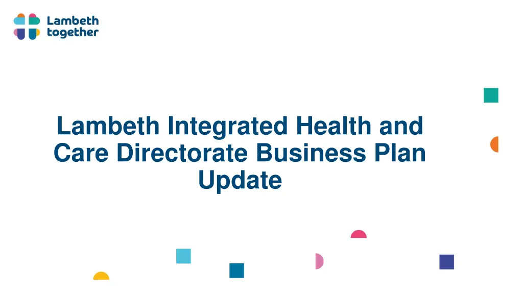 lambeth integrated health and care directorate