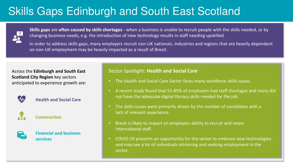 skills gaps edinburgh and south east scotland