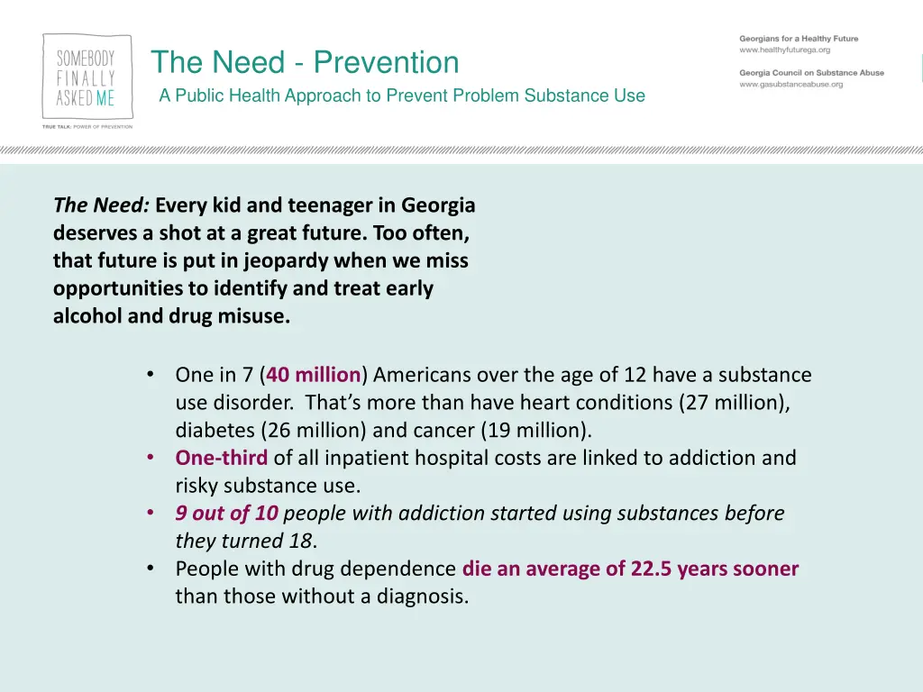 the need prevention a public health approach