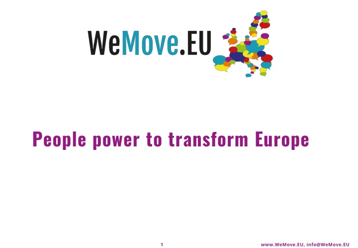 people power to transform europe