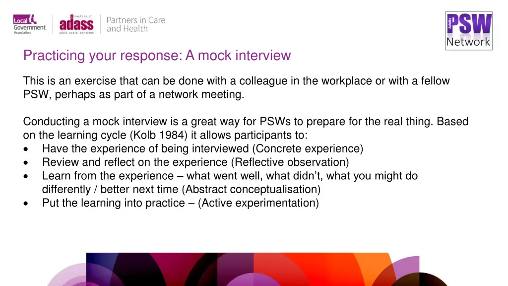 practicing your response a mock interview