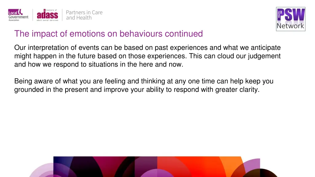 the impact of emotions on behaviours continued