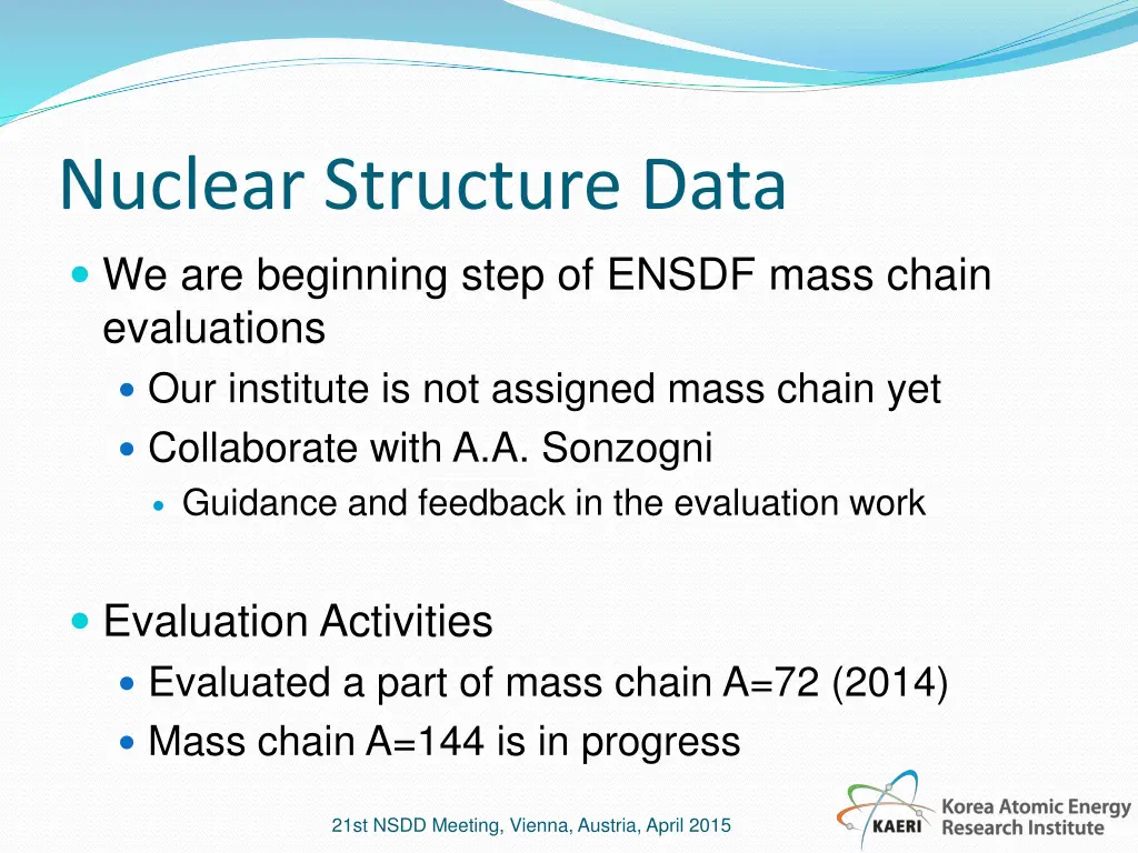 nuclear structure data we are beginning step