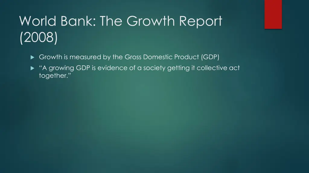 world bank the growth report 2008