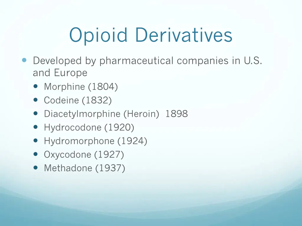 opioid derivatives