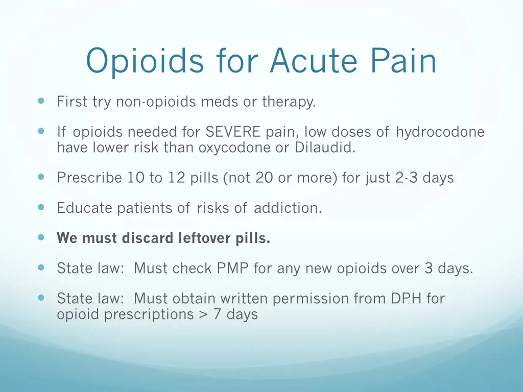 opioids for acute pain