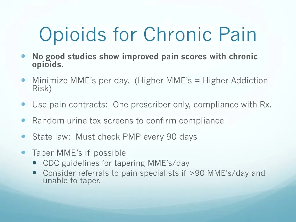 opioids for chronic pain