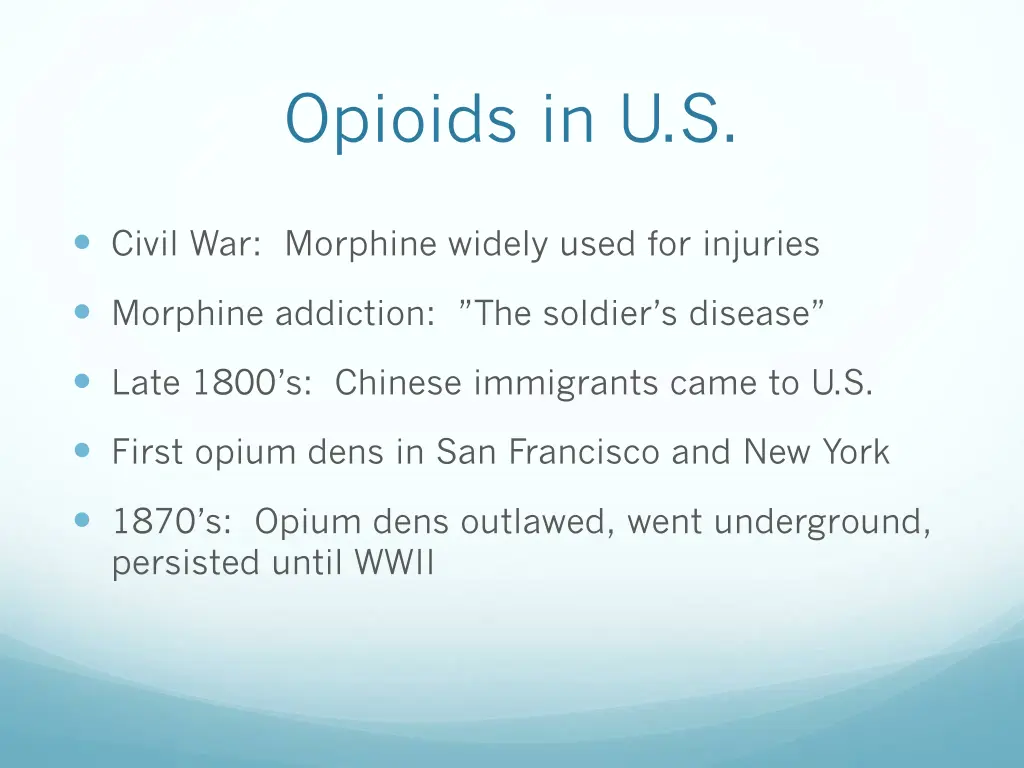 opioids in u s