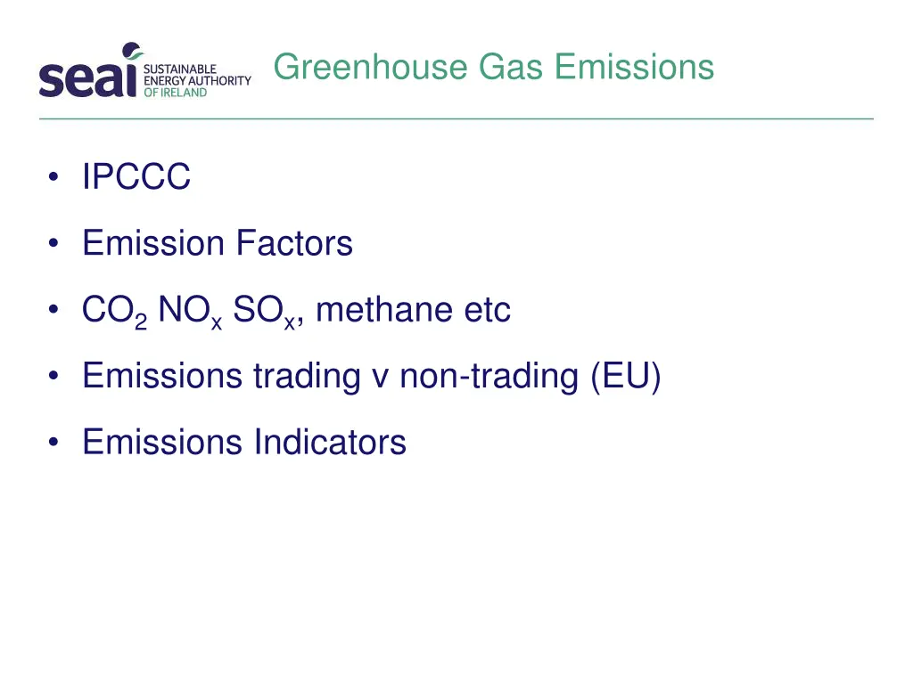 greenhouse gas emissions