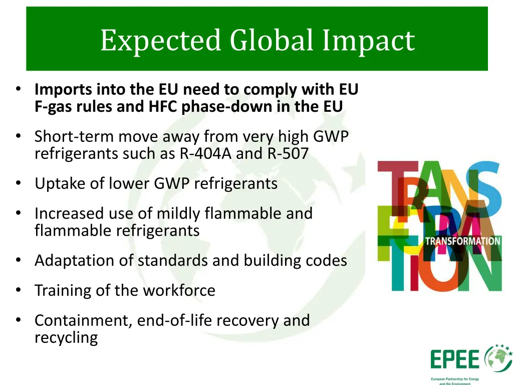 expected global impact